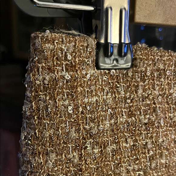 Jenni Kayne Tan & Gold Tweed Mini Skirt XS 2008 Resort Sample Designer Luxury - Picture 9 of 9